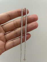 Carregar imagem no visualizador da galeria, Pulseira riviera 2mm com 4 garras moissanite
