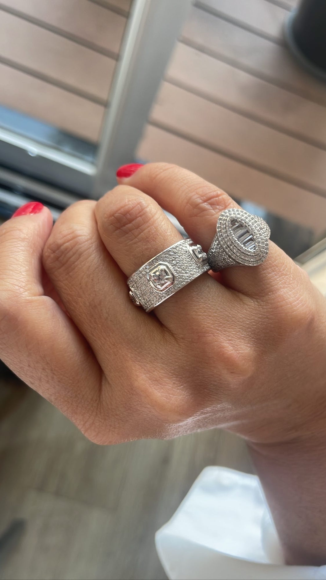 Anel inteiro square Daisy