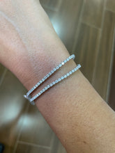 Carregar imagem no visualizador da galeria, Pulseira riviera 2mm com 4 garras moissanite
