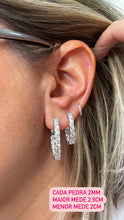 Carregar imagem no visualizador da galeria, Argola moissanite classic 2,5cm
