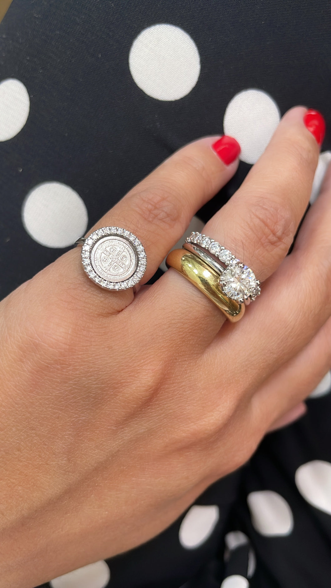 Anel dedinho medalha São Bento