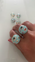 Carregar imagem no visualizador da galeria, Anel semijoia meia esfera turquesa
