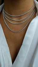Carregar imagem no visualizador da galeria, Colar riviera 4 garras 2mm
