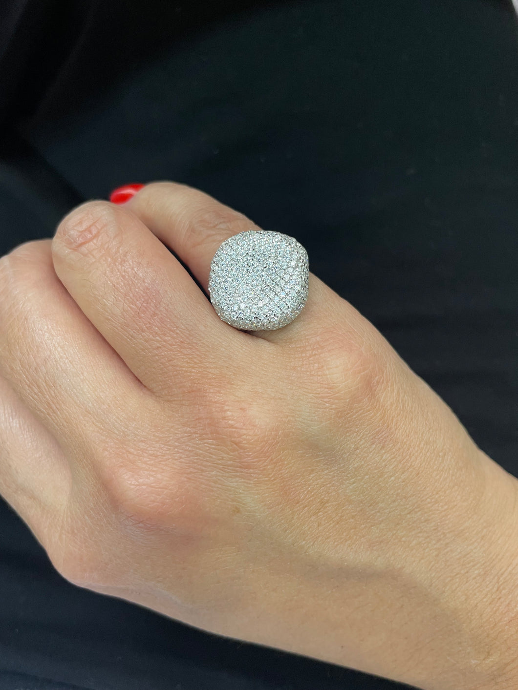 Anel forma dedinho zirconias