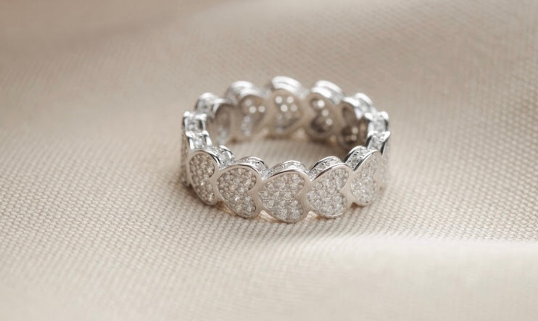 Anel aparador corações