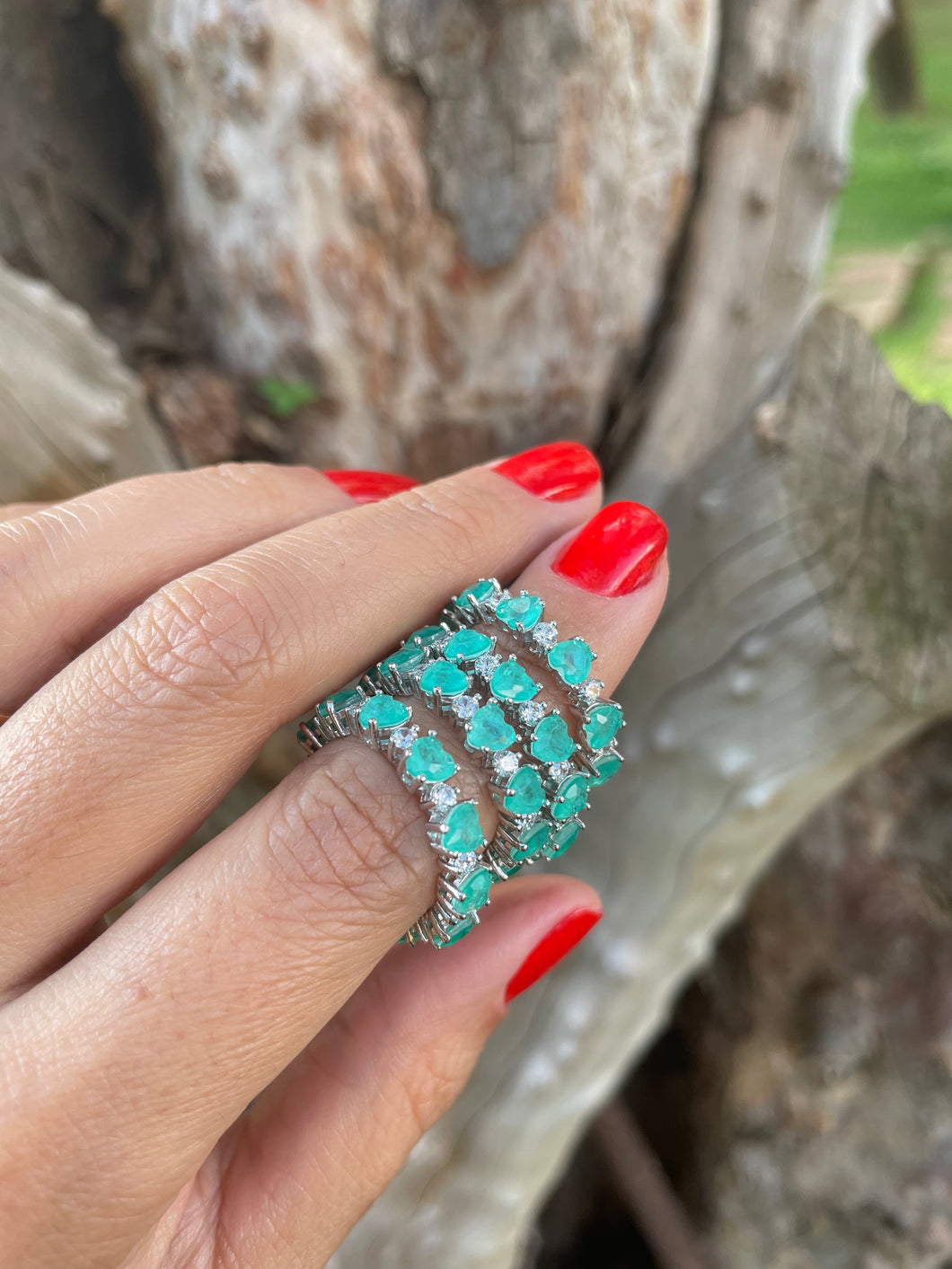 Anel aparador coração colombiana