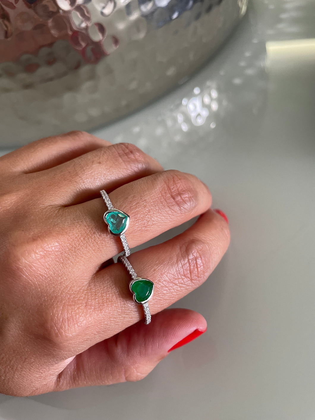 Anel coração inglesa