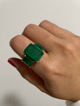Carregar imagem no visualizador da galeria, Anel esmeralda trio retângulos
