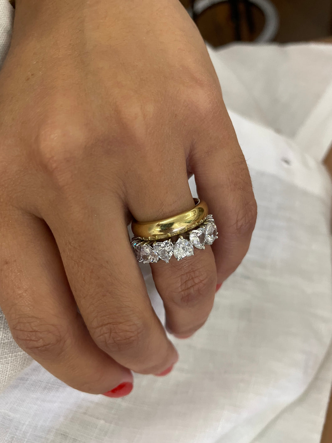 Anel aparador corações Paula