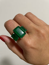 Carregar imagem no visualizador da galeria, Anel esmeralda trio retângulos
