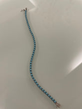 Carregar imagem no visualizador da galeria, Pulseira riviera turquesa 3mm

