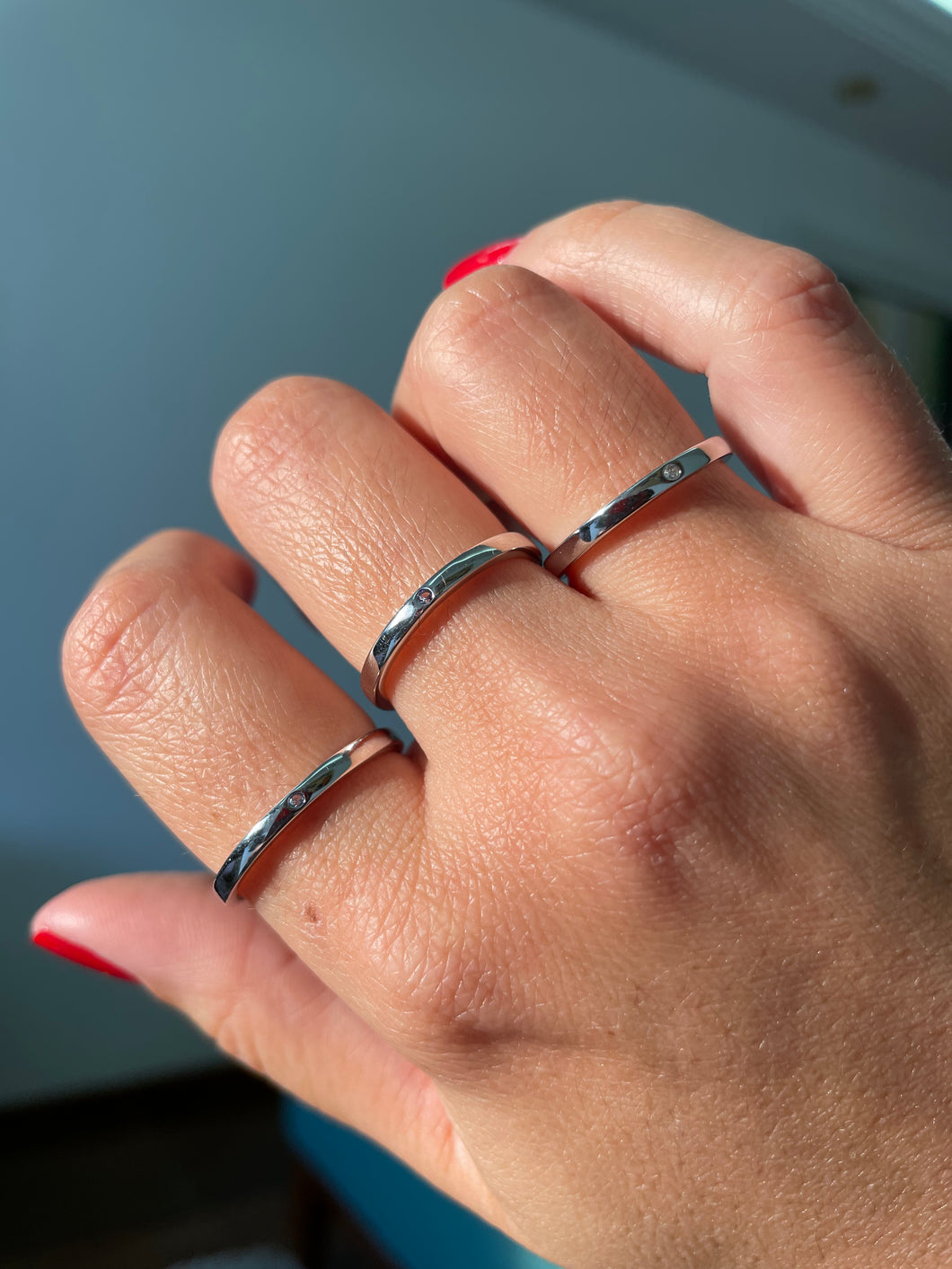 Anel aparador polido 1 zirconia