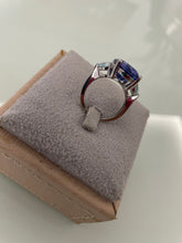 Carregar imagem no visualizador da galeria, Anel oval tanzanita/a.marinha
