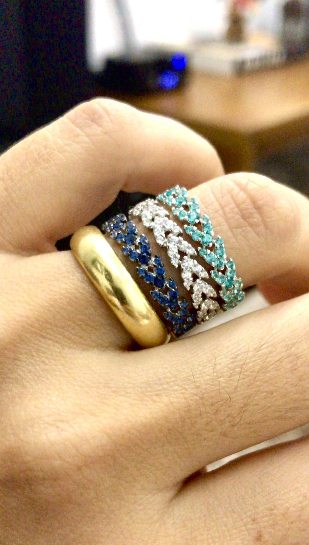 Anel aparador zigzag