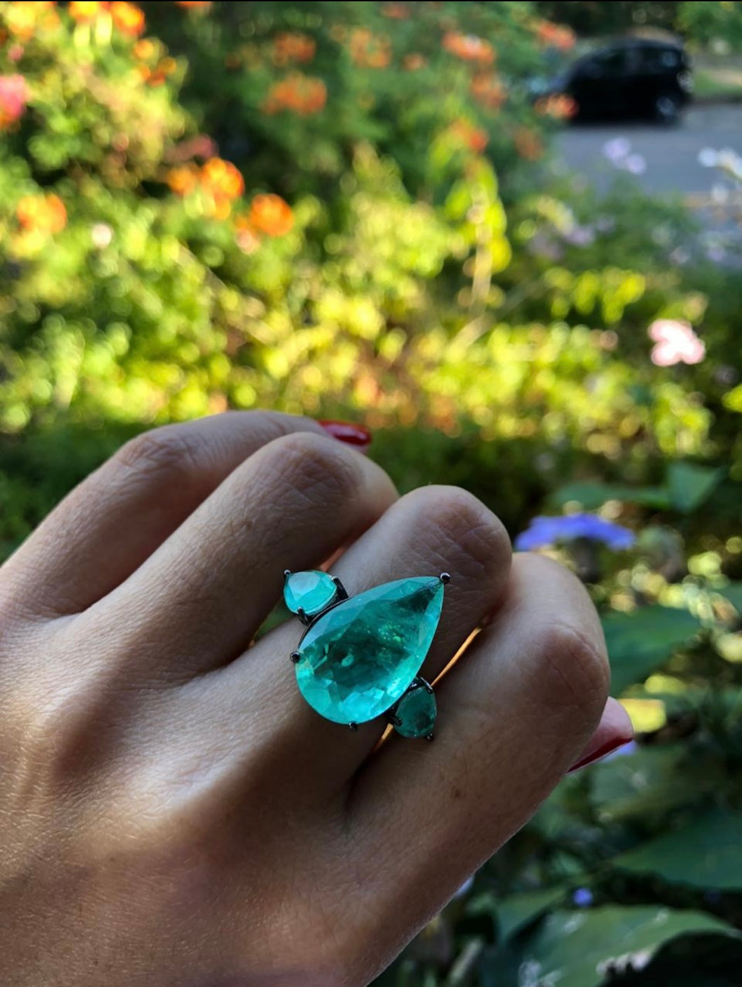 Anel gota trio colombiana