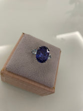 Carregar imagem no visualizador da galeria, Anel oval tanzanita/a.marinha
