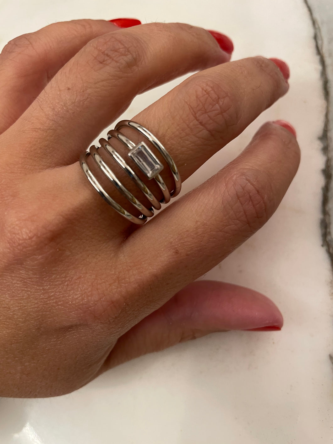 Anel aros com 1 zirconia