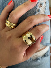 Carregar imagem no visualizador da galeria, Anel largo fino meio polido
