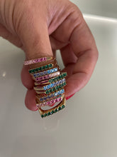 Carregar imagem no visualizador da galeria, Anel meia aliança colorido
