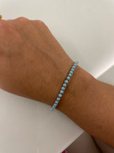 Carregar imagem no visualizador da galeria, Pulseira riviera turquesa 3mm
