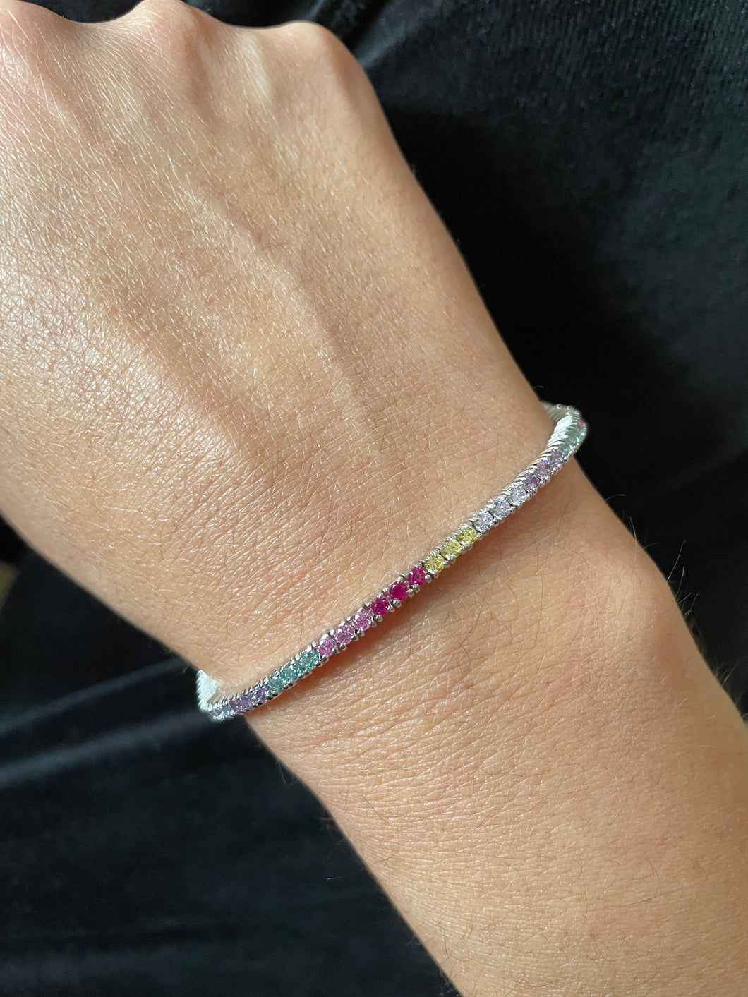 Pulseira riviera candy 2mm
