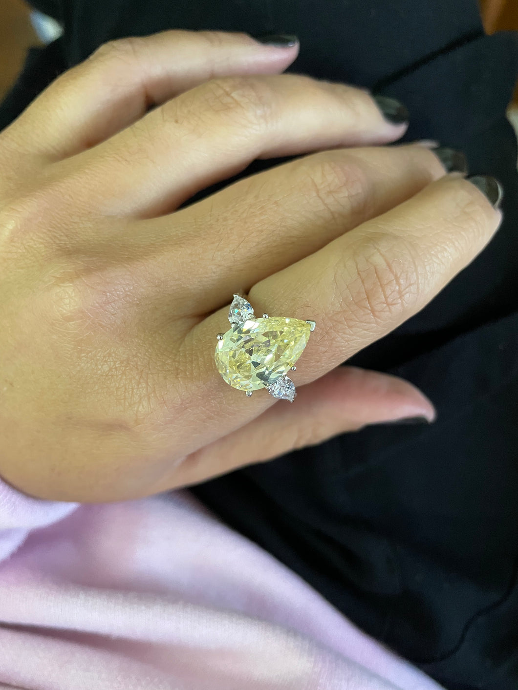 Anel gota yellow princesa