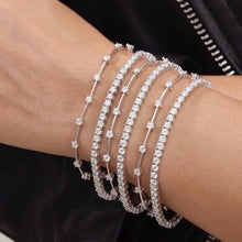 Carregar imagem no visualizador da galeria, Pulseira moissanite fio faca
