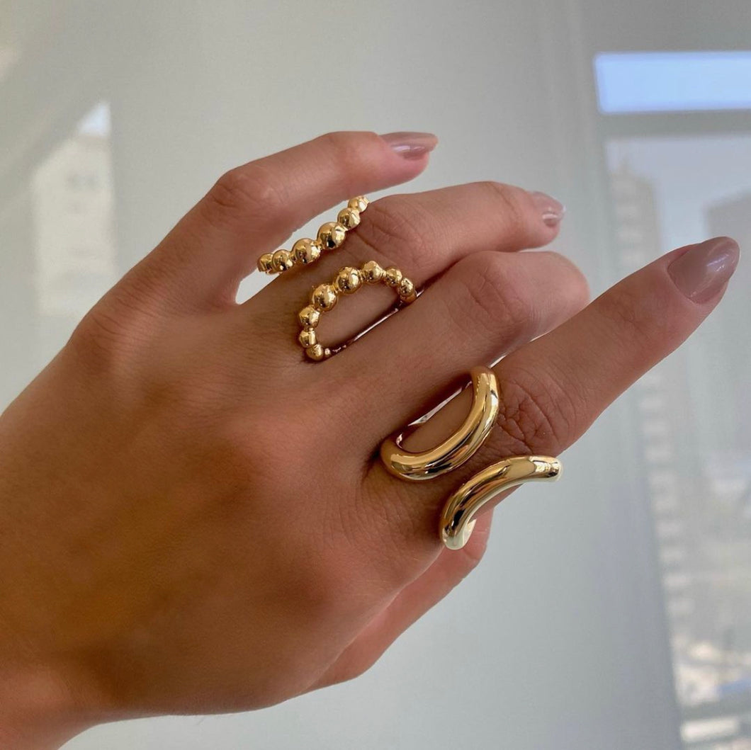 Anel aberto polido x