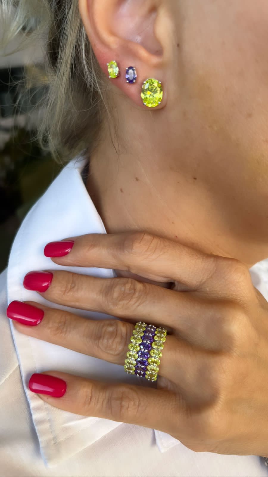 Anel aparador oval colors